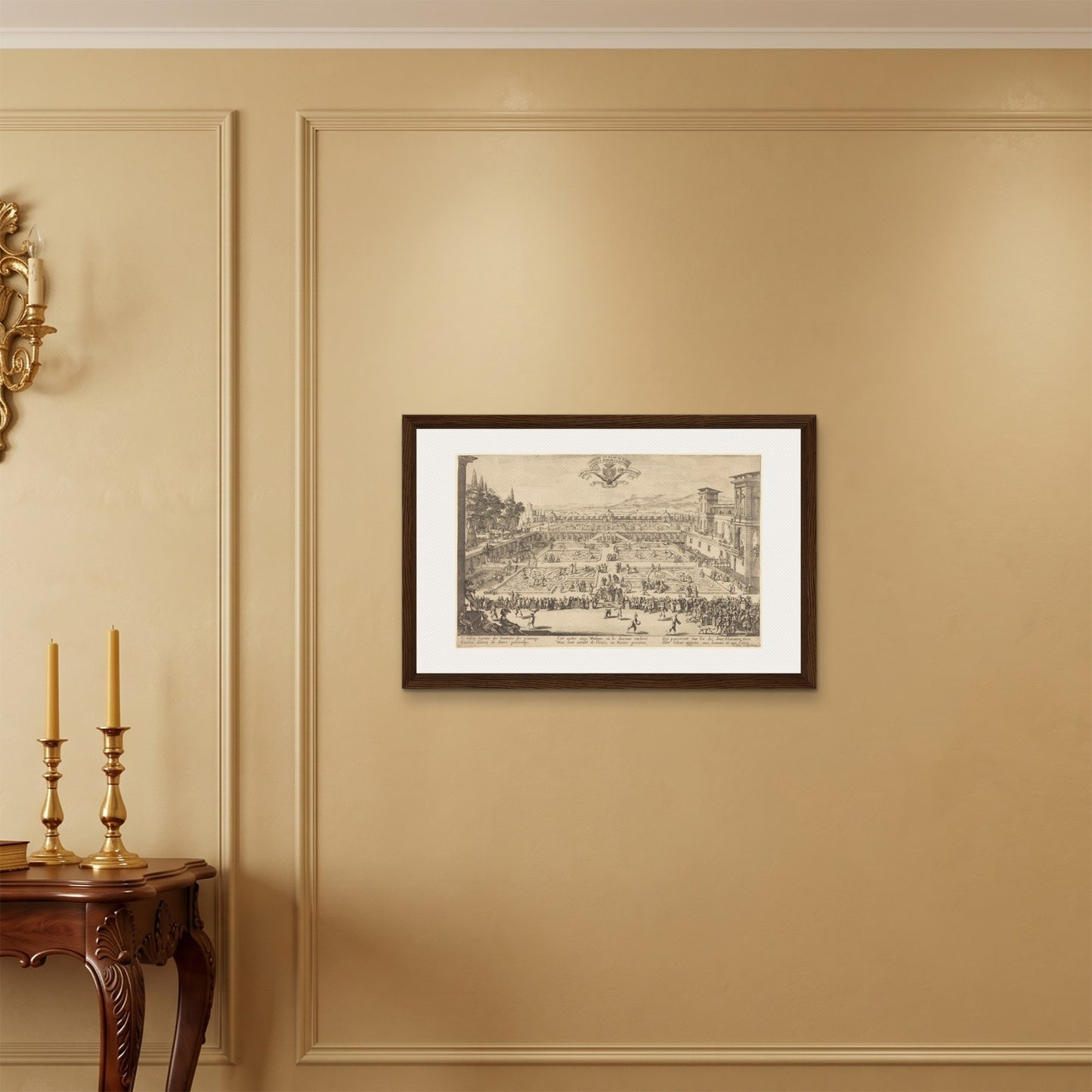 Orlonzo - FRAMED CANVAS DARK WOOD 7550cm3020 ROOM