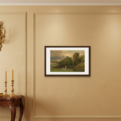 Orlonzo - FRAMED CANVAS DARK WOOD 7550cm3020 ROOM