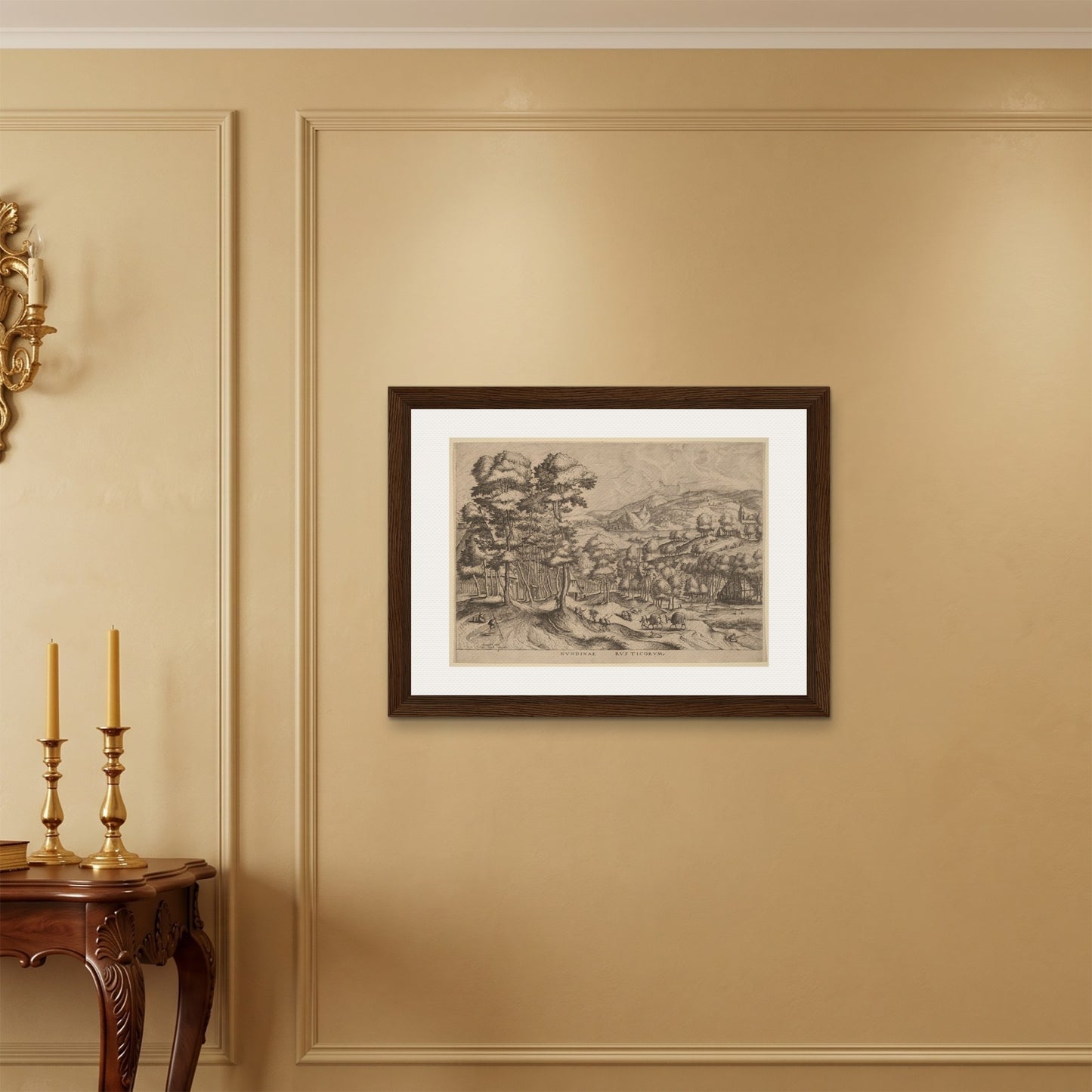 Orlonzo - FRAMED CANVAS DARK WOOD 8060cm3224 ROOM