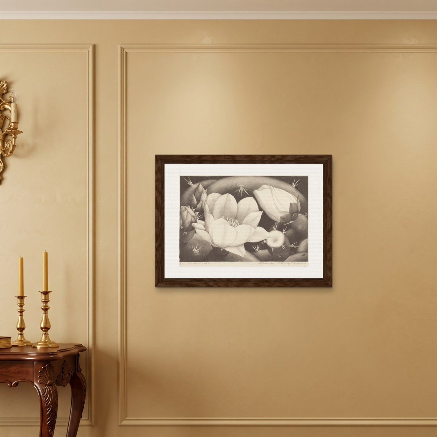 Orlonzo - FRAMED CANVAS DARK WOOD 8060cm3224 ROOM