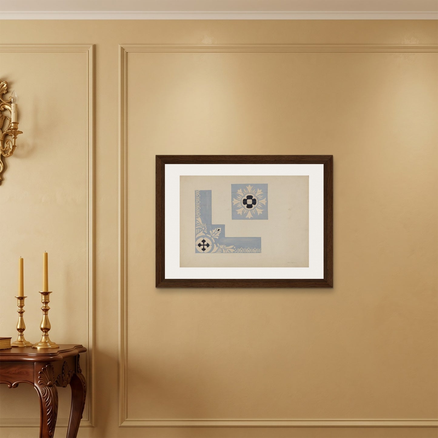 Orlonzo - FRAMED CANVAS DARK WOOD 8060cm3224 ROOM