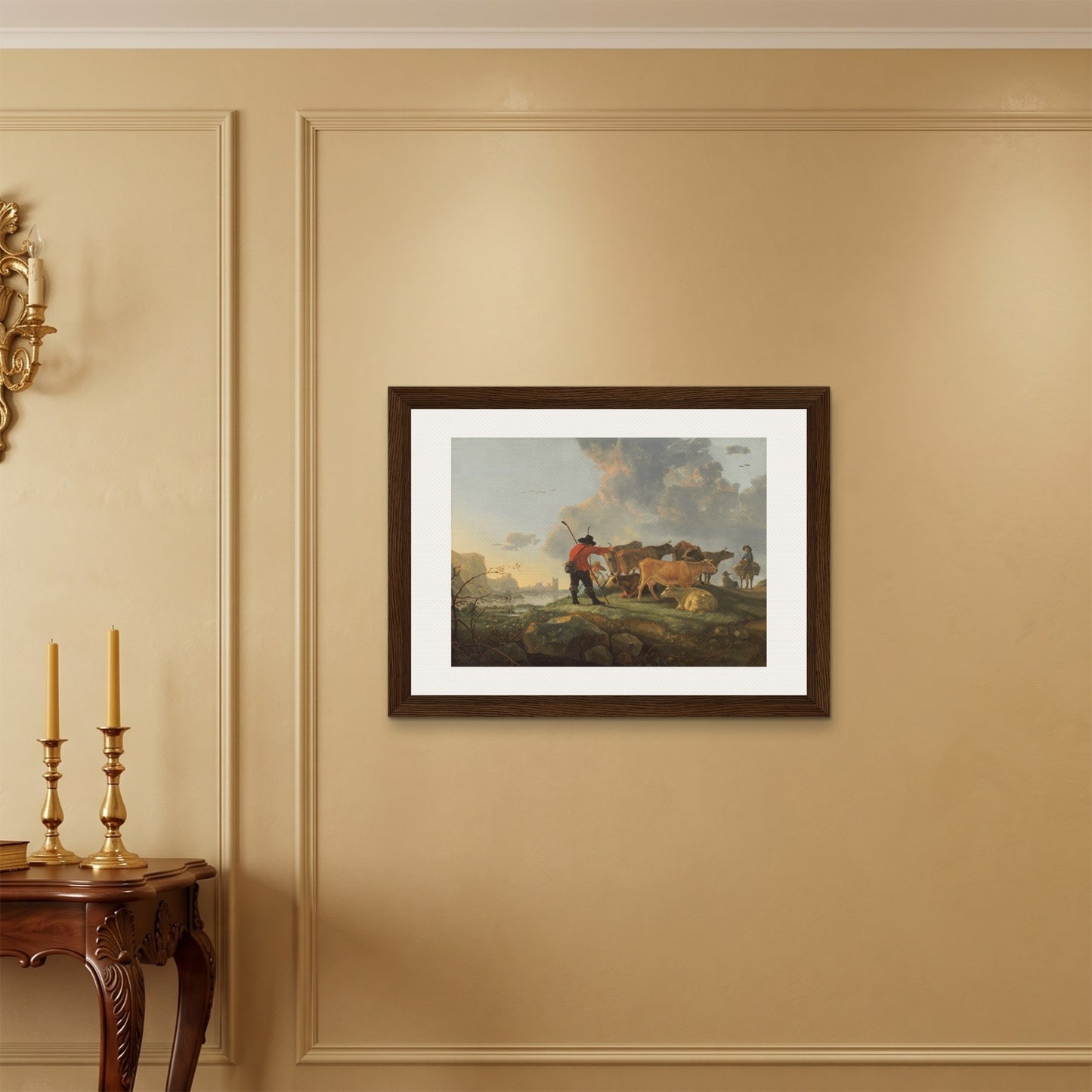 Orlonzo - FRAMED CANVAS DARK WOOD 8060cm3224 ROOM