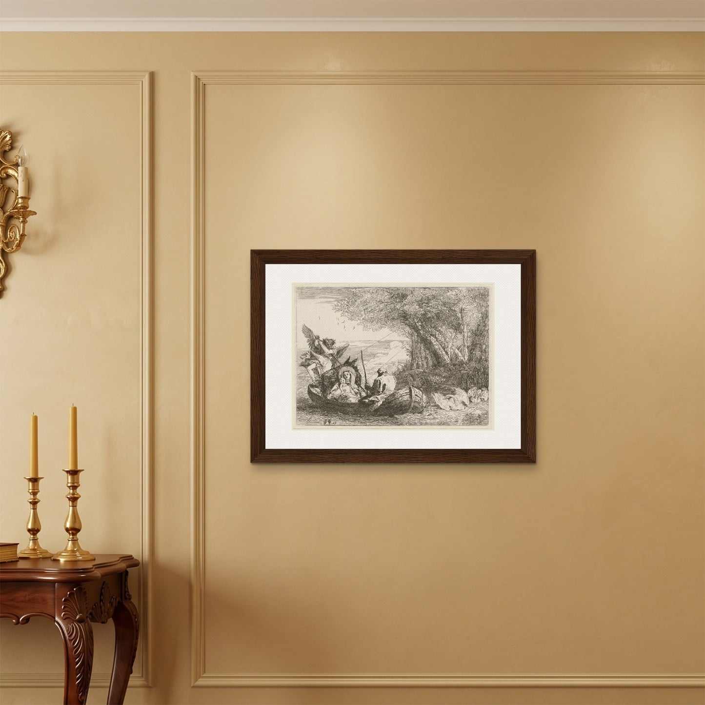 Orlonzo - FRAMED CANVAS DARK WOOD 8060cm3224 ROOM
