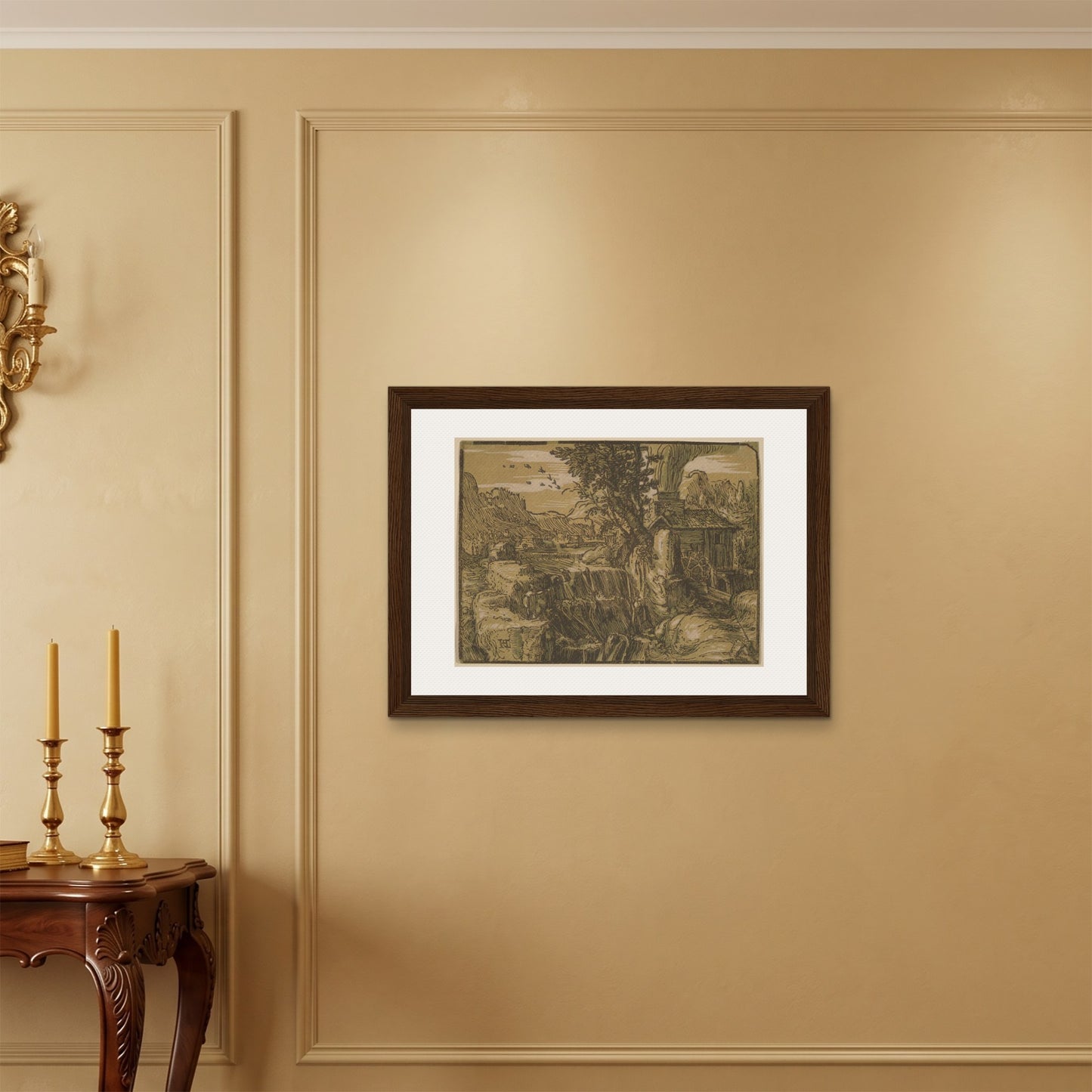 Orlonzo - FRAMED CANVAS DARK WOOD 8060cm3224 ROOM