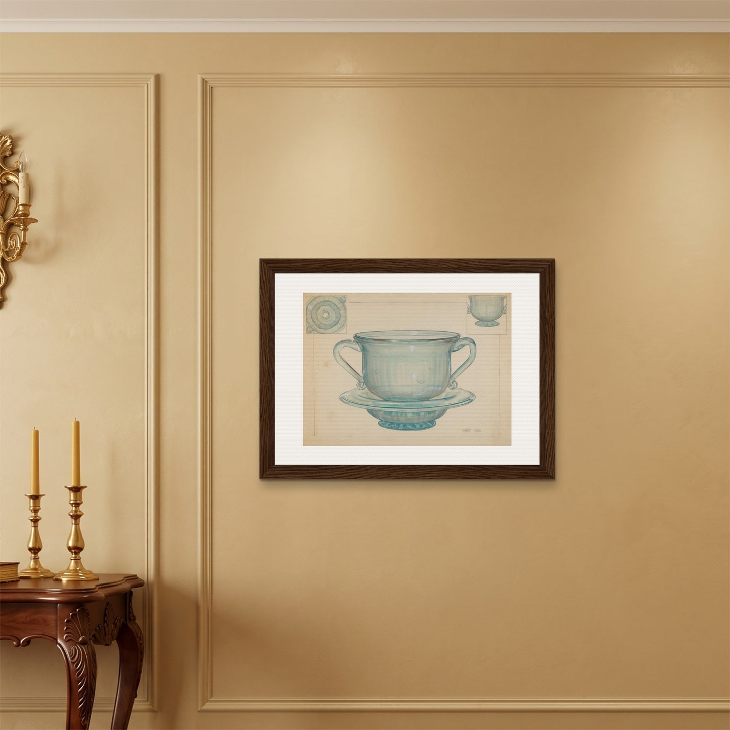 Orlonzo - FRAMED CANVAS DARK WOOD 8060cm3224 ROOM