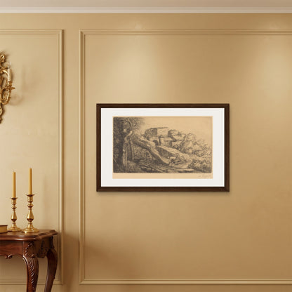 Orlonzo - FRAMED CANVAS DARK WOOD 9060cm3624 ROOM