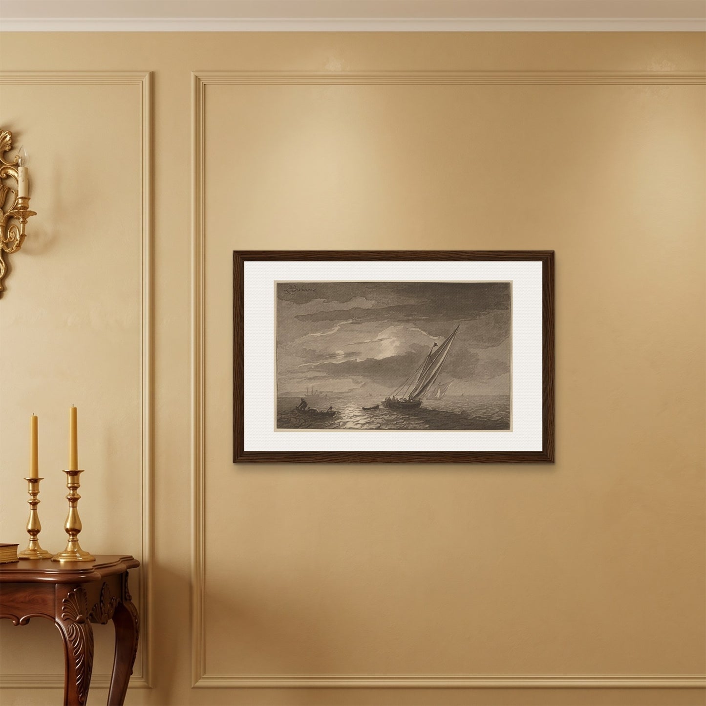 Orlonzo - FRAMED CANVAS DARK WOOD 9060cm3624 ROOM