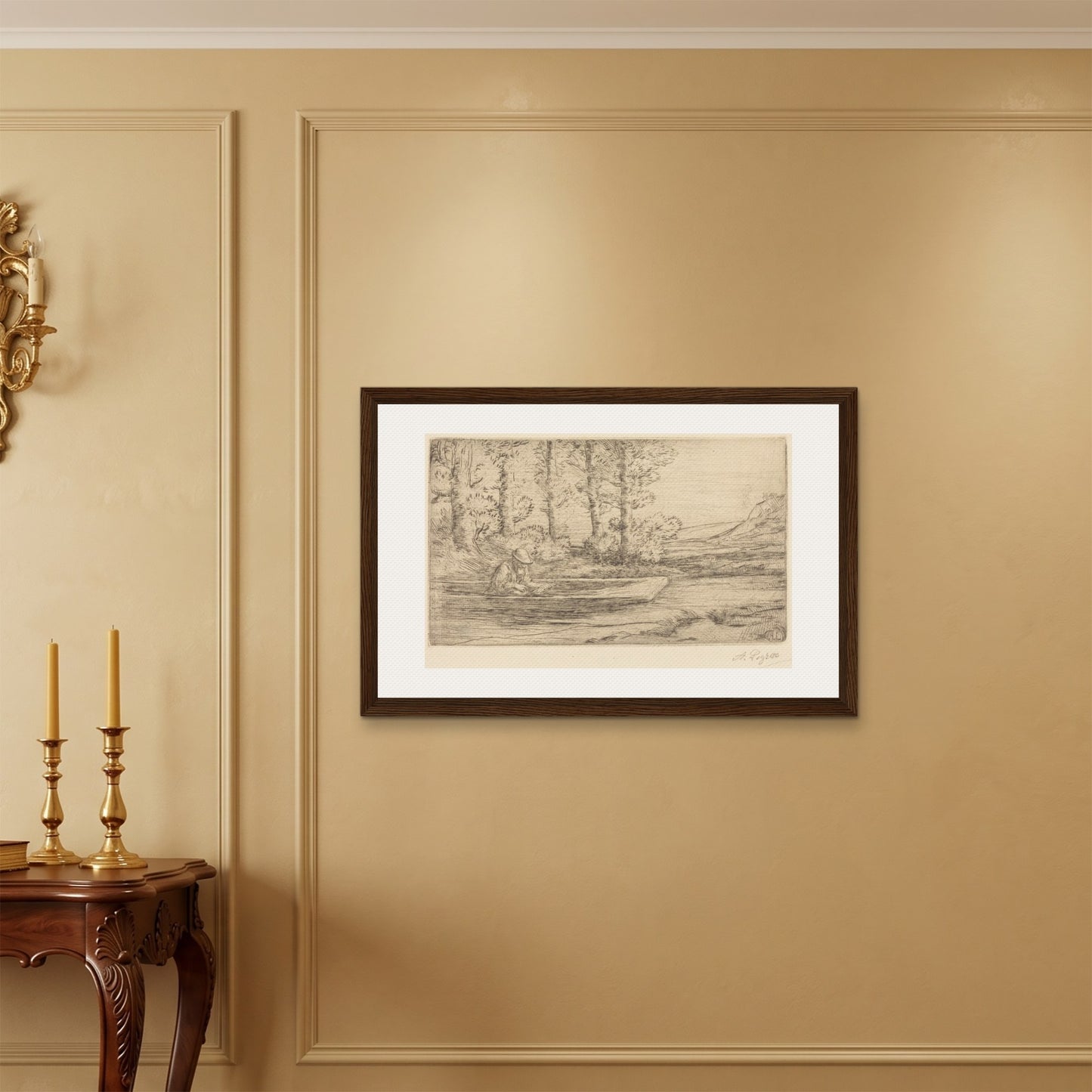 Orlonzo - FRAMED CANVAS DARK WOOD 9060cm3624 ROOM