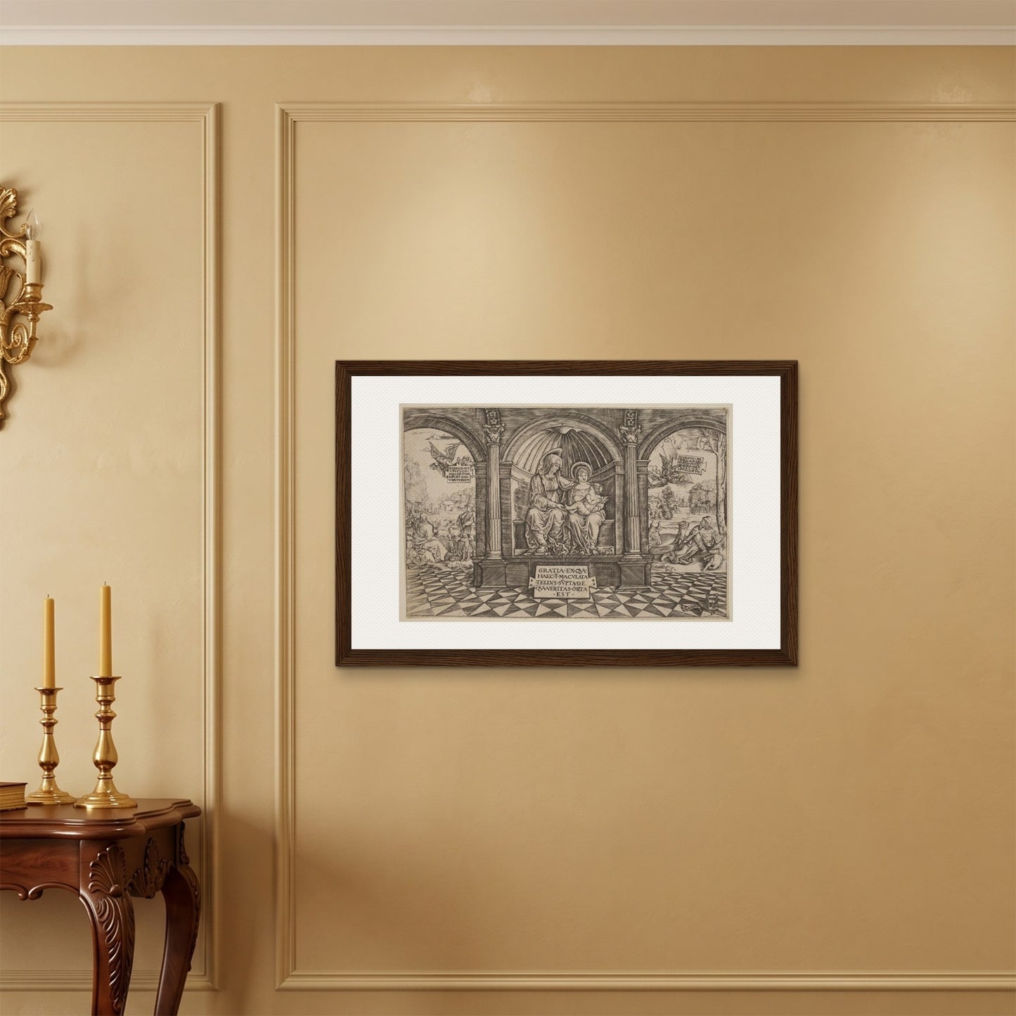 Orlonzo - FRAMED CANVAS DARK WOOD 9060cm3624 ROOM