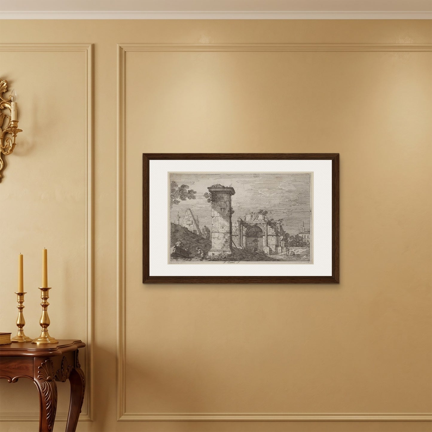 Orlonzo - FRAMED CANVAS DARK WOOD 9060cm3624 ROOM