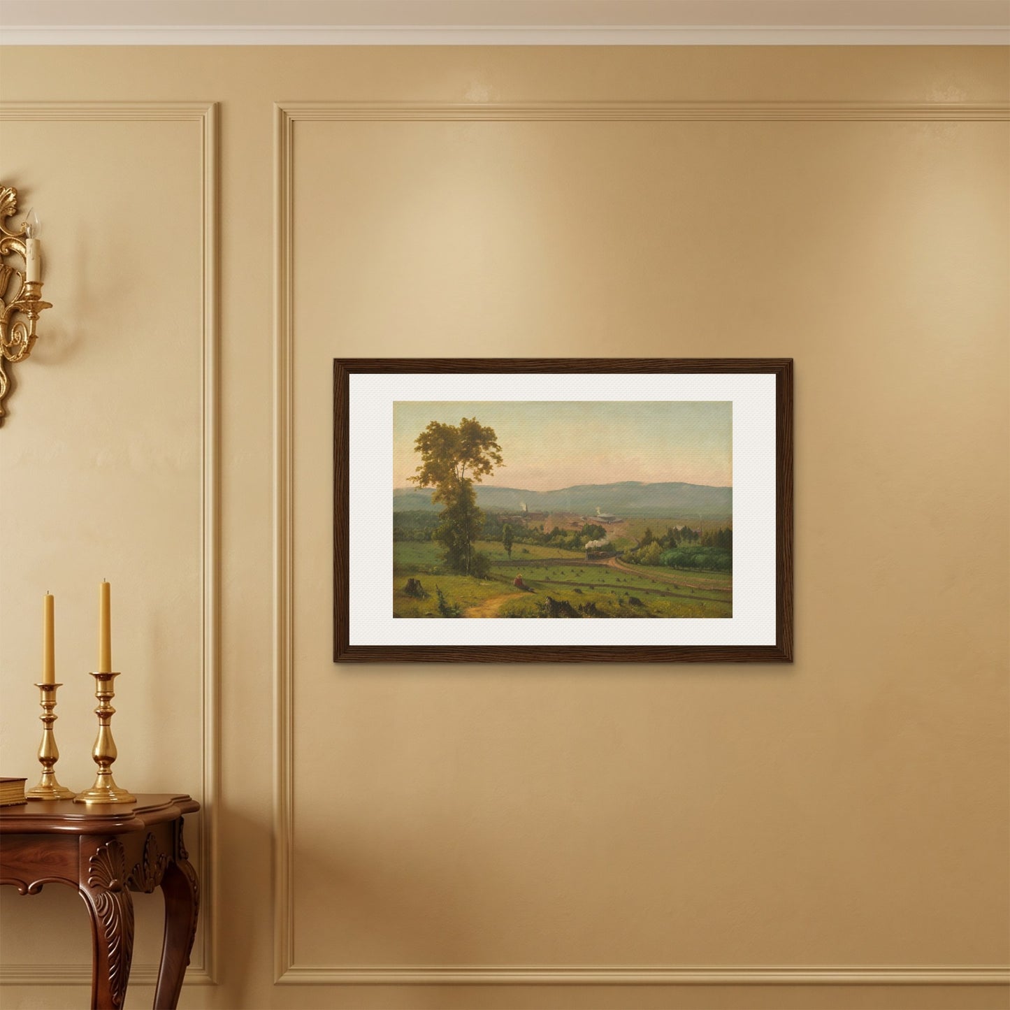 Orlonzo - FRAMED CANVAS DARK WOOD 9060cm3624 ROOM