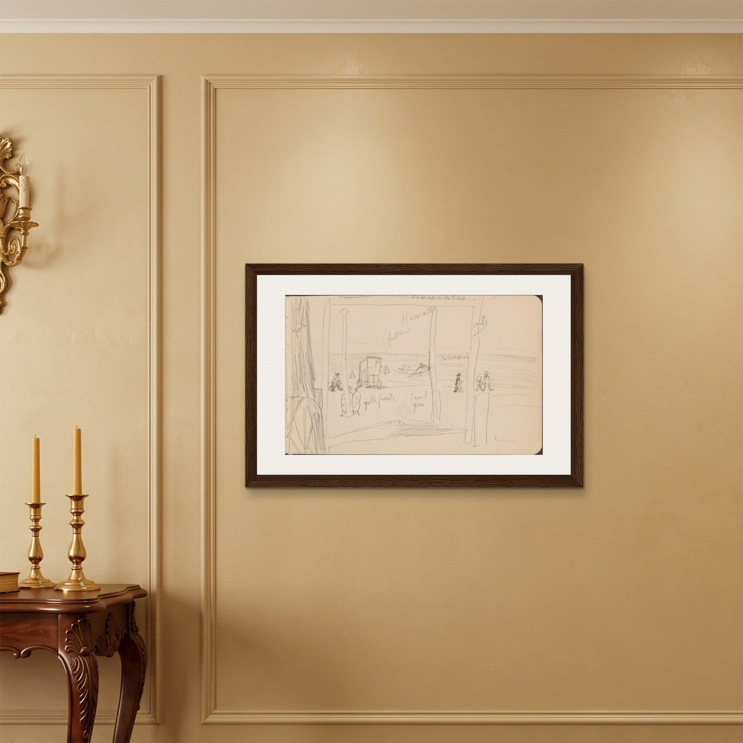 Orlonzo - FRAMED CANVAS DARK WOOD 9060cm3624 ROOM