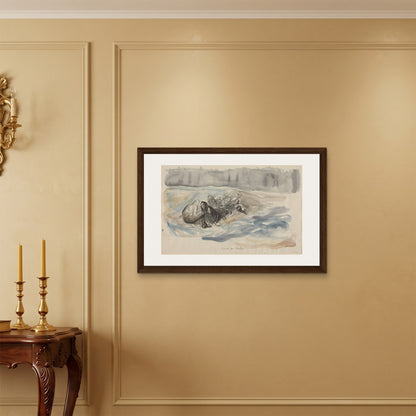 Orlonzo - FRAMED CANVAS DARK WOOD 9060cm3624 ROOM