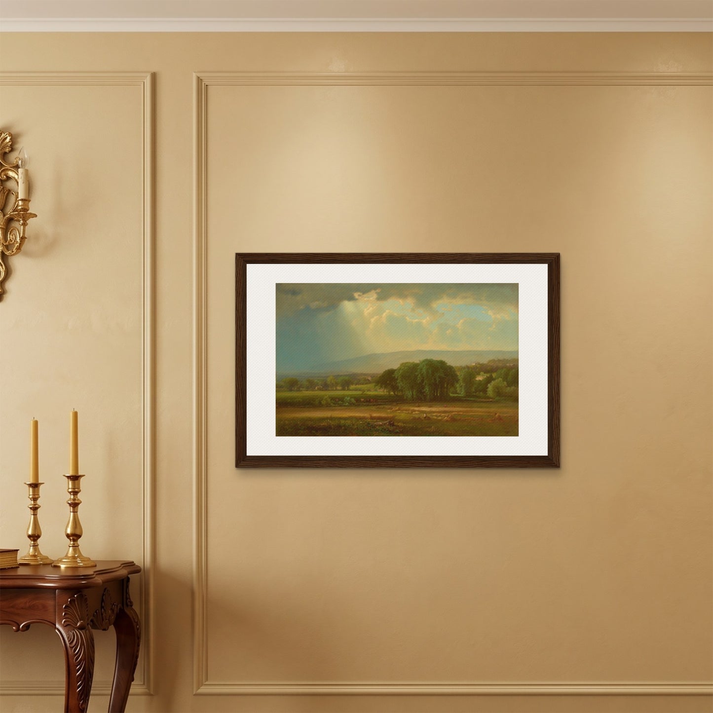Orlonzo - FRAMED CANVAS DARK WOOD 9060cm3624 ROOM