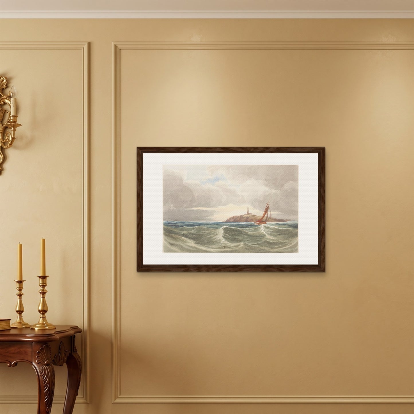 Orlonzo - FRAMED CANVAS DARK WOOD 9060cm3624 ROOM