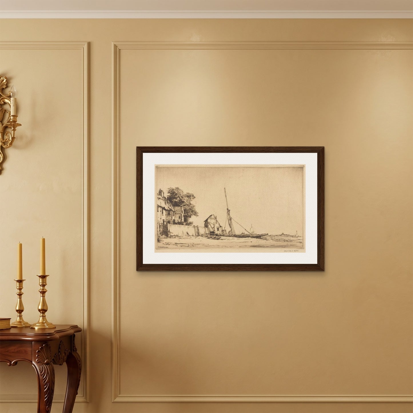 Orlonzo - FRAMED CANVAS DARK WOOD 9060cm3624 ROOM