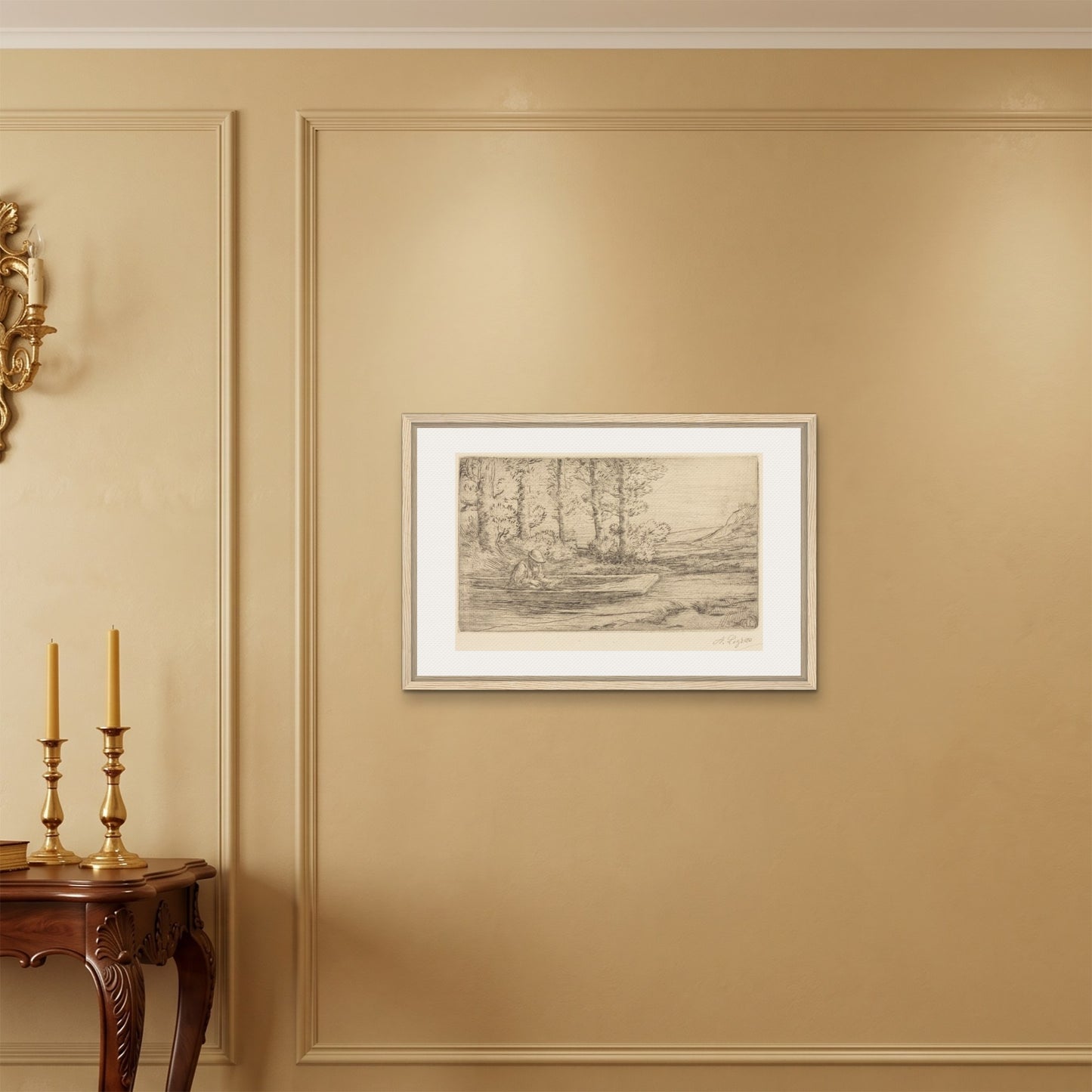 Orlonzo - FRAMED CANVAS WOOD 7550cm3020 ROOM