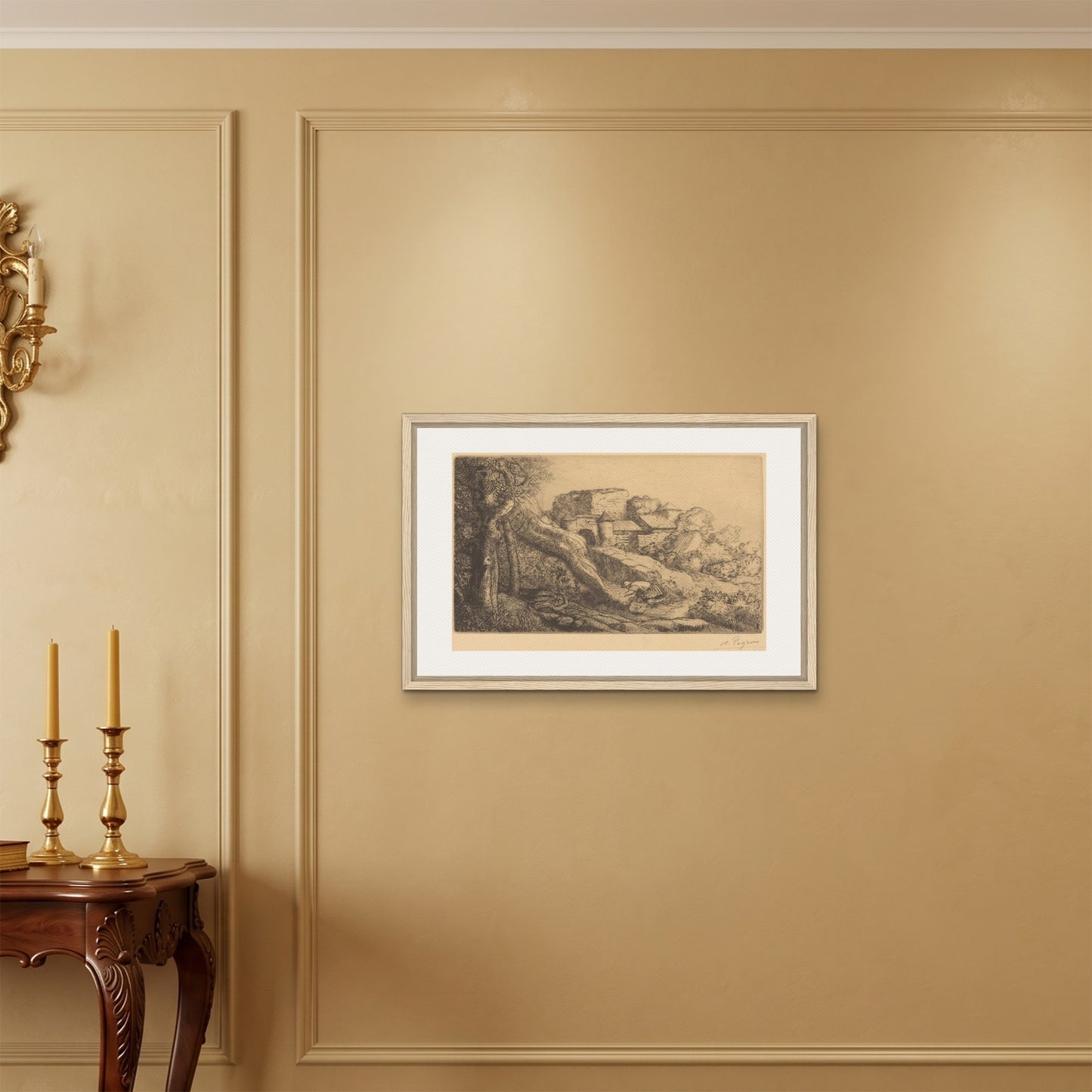 Orlonzo - FRAMED CANVAS WOOD 7550cm3020 ROOM