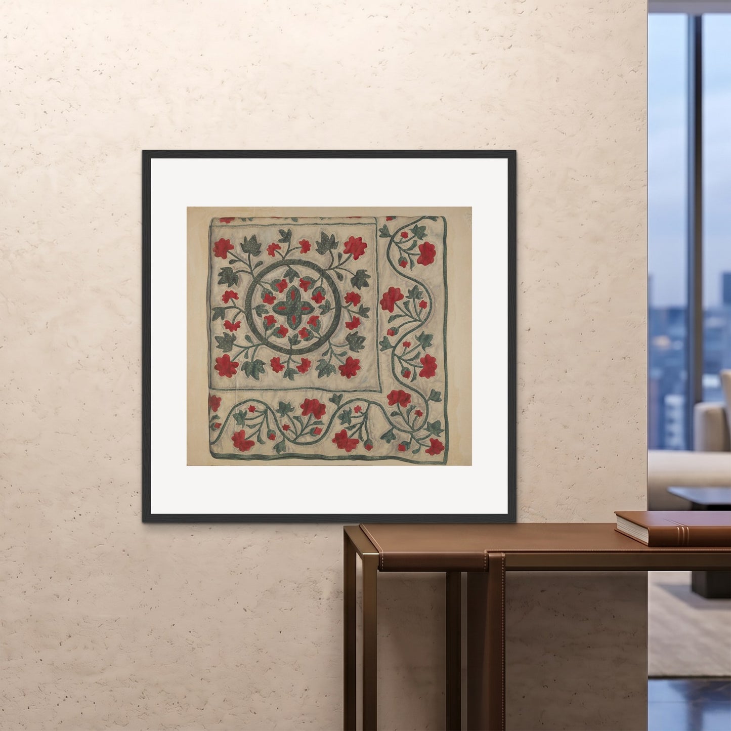 Orlonzo - FRAMED PRINT BLACK 100100cm4040 ROOM