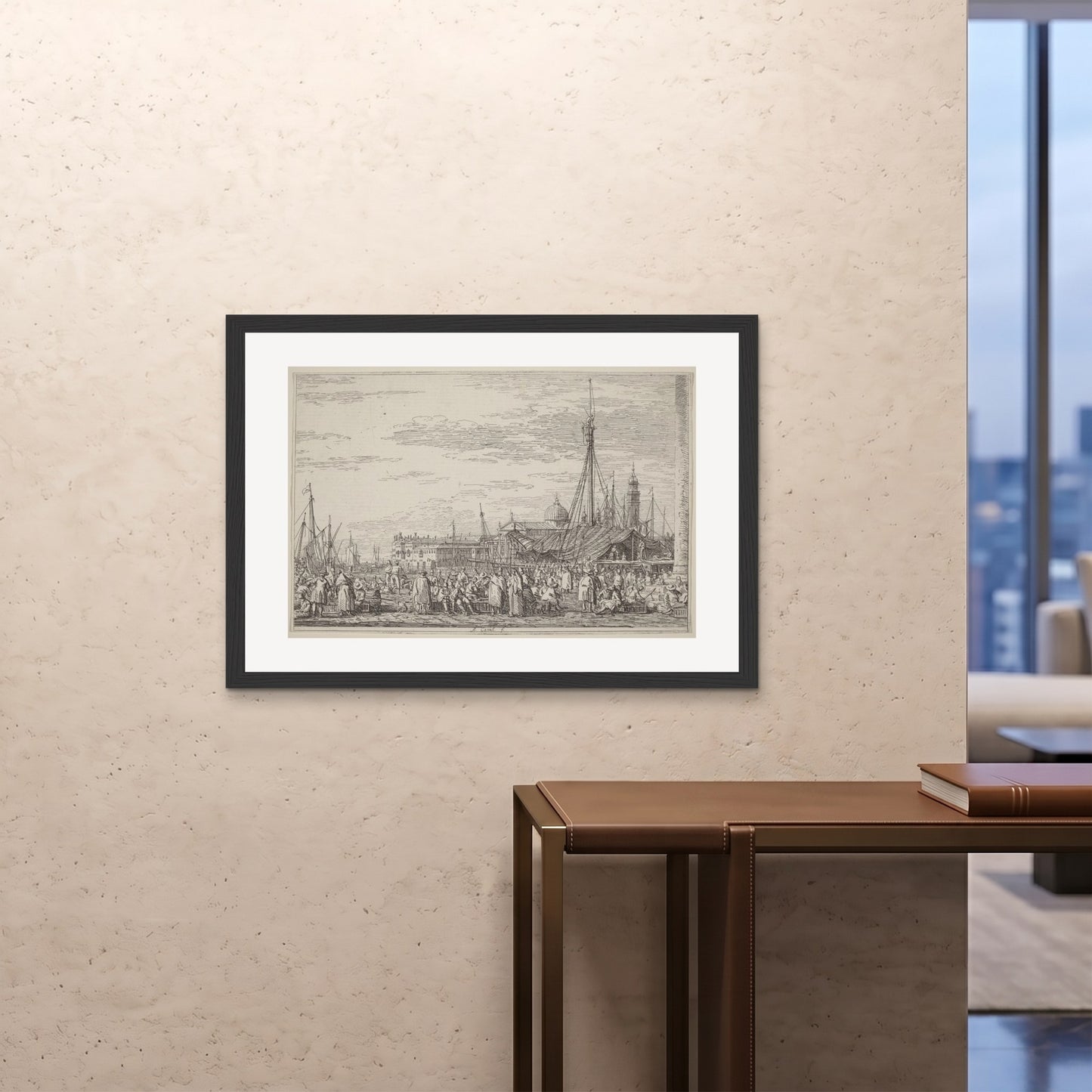 Orlonzo - FRAMED PRINT BLACK 10070cm4028 ROOM