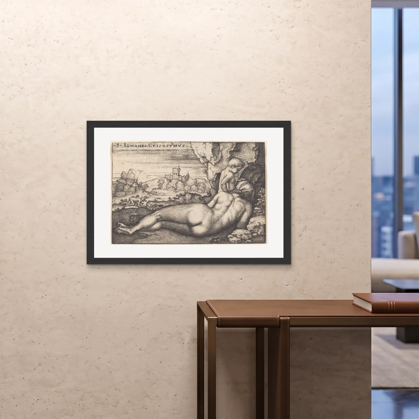 Orlonzo - FRAMED PRINT BLACK 10070cm4028 ROOM