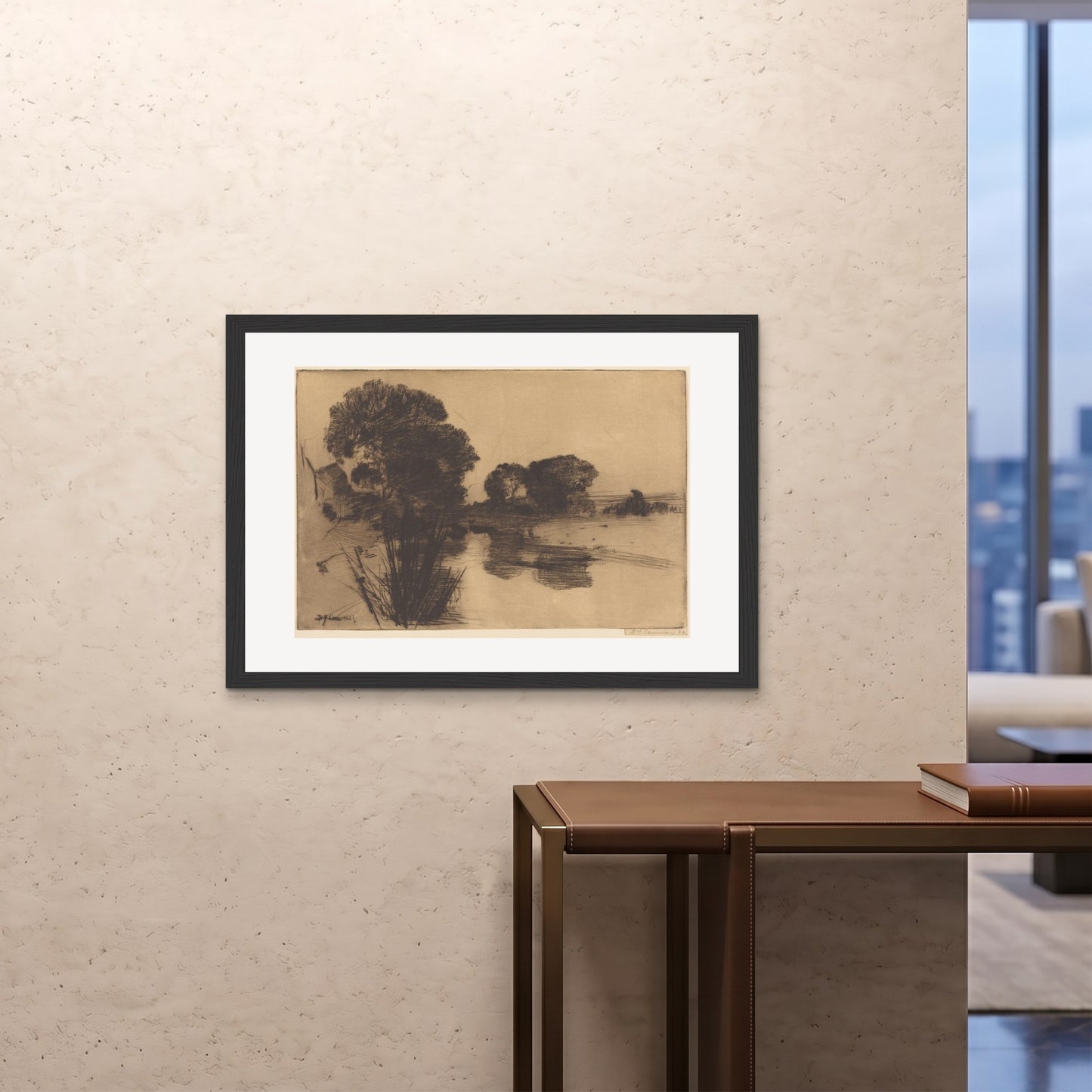 Orlonzo - FRAMED PRINT BLACK 10070cm4028 ROOM