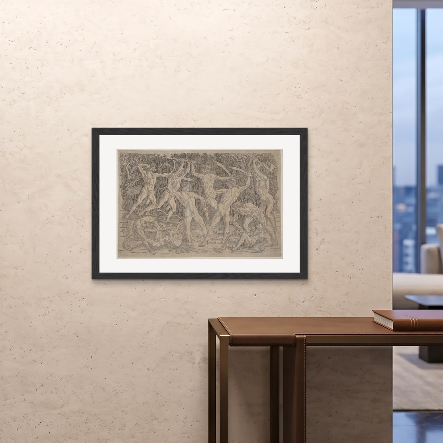 Orlonzo - FRAMED PRINT BLACK 10070cm4028 ROOM