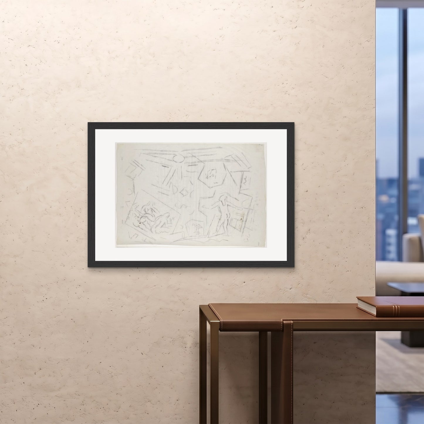 Orlonzo - FRAMED PRINT BLACK 10070cm4028 ROOM