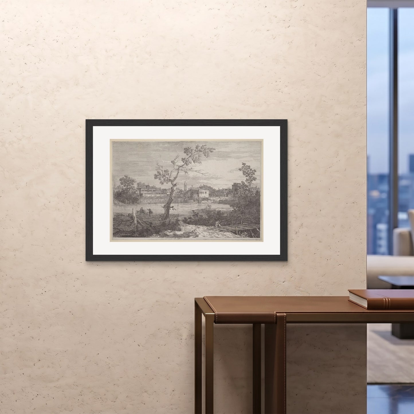 Orlonzo - FRAMED PRINT BLACK 10070cm4028 ROOM