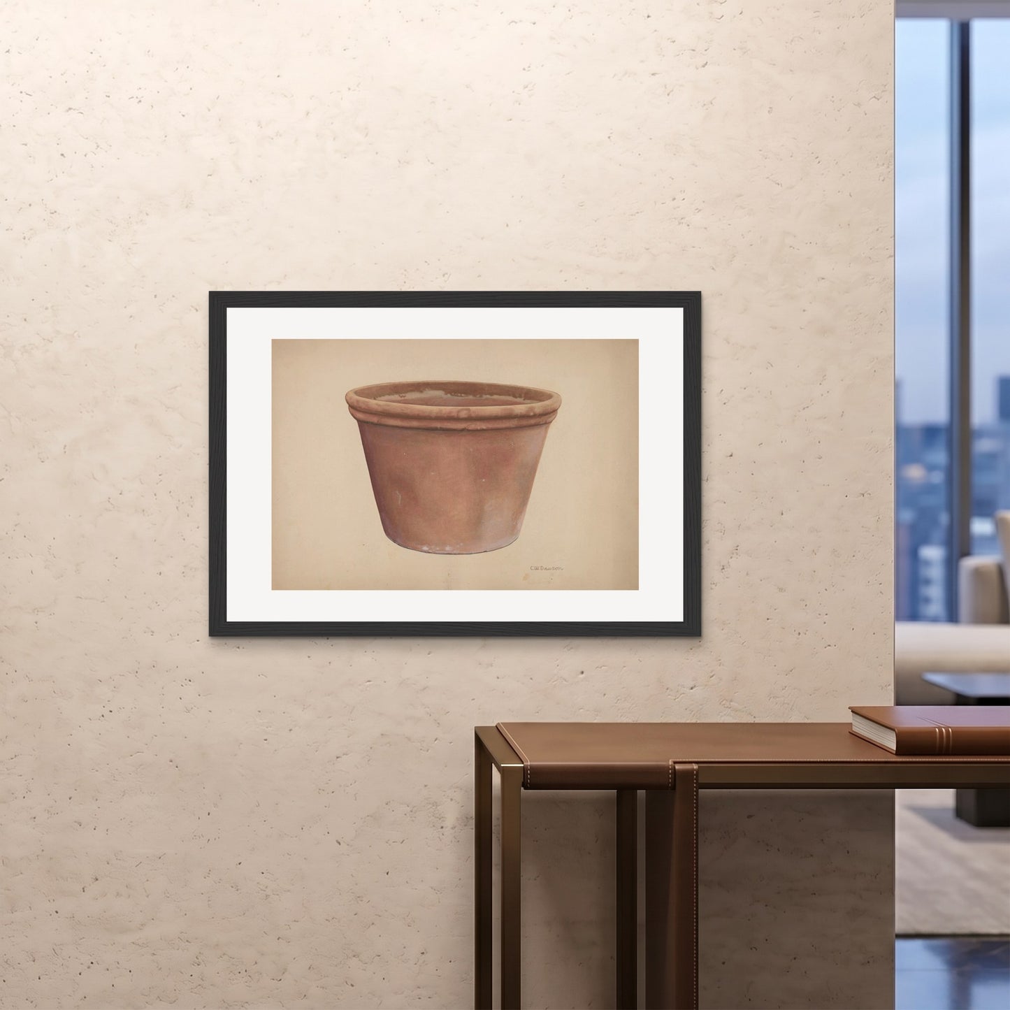Orlonzo - FRAMED PRINT BLACK 10070cm4028 ROOM