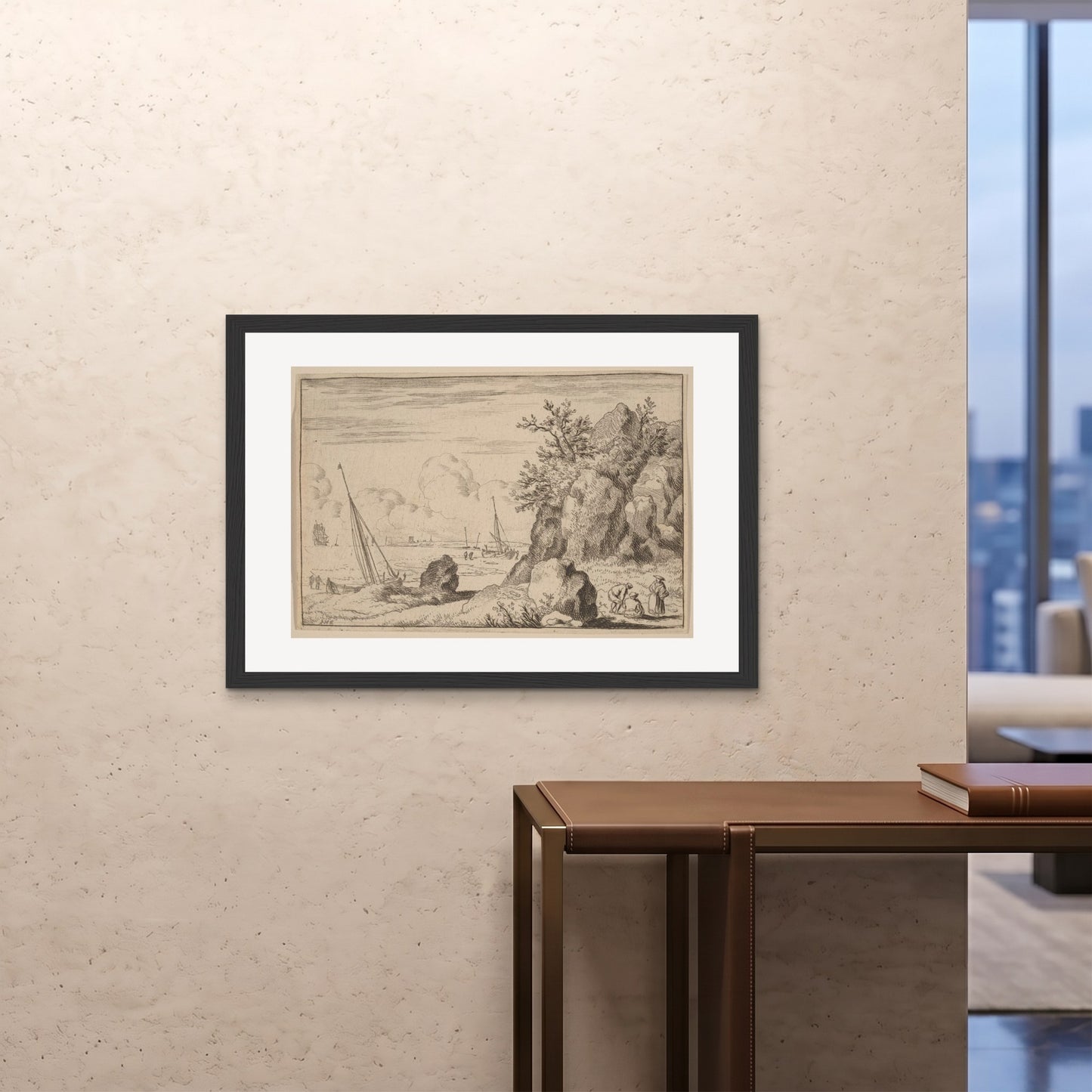 Orlonzo - FRAMED PRINT BLACK 10070cm4028 ROOM