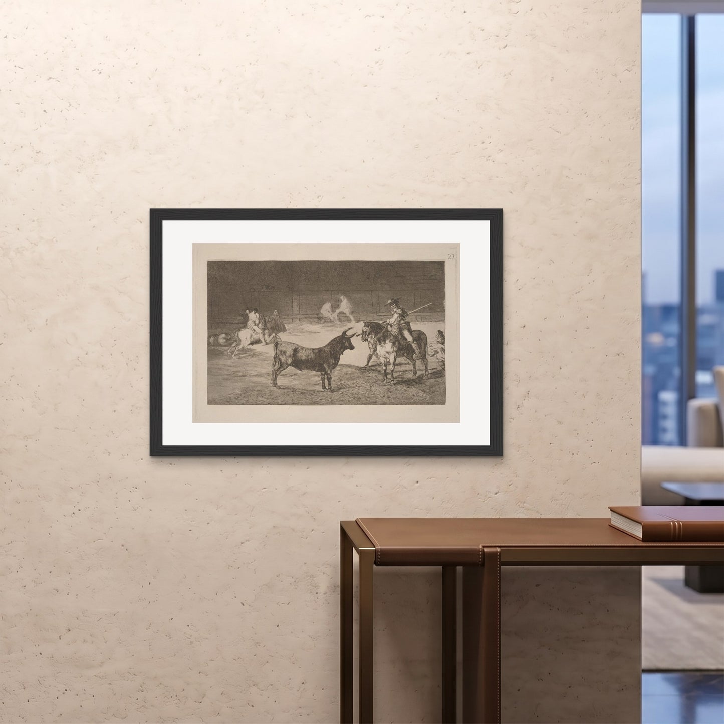 Orlonzo - FRAMED PRINT BLACK 10070cm4028 ROOM