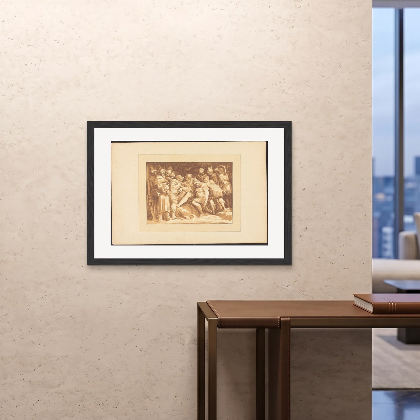 Orlonzo - FRAMED PRINT BLACK 10070cm4028 ROOM