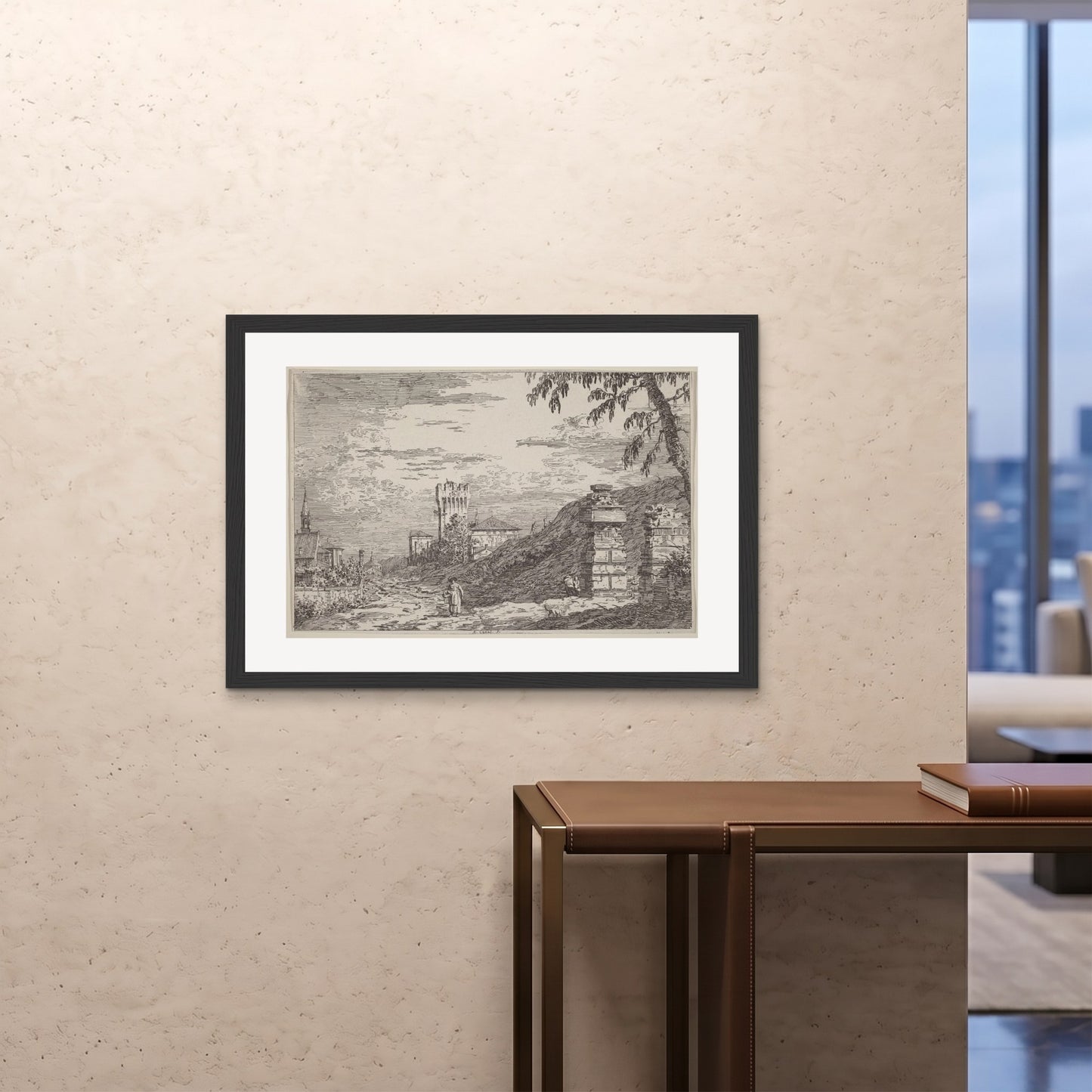 Orlonzo - FRAMED PRINT BLACK 10070cm4028 ROOM