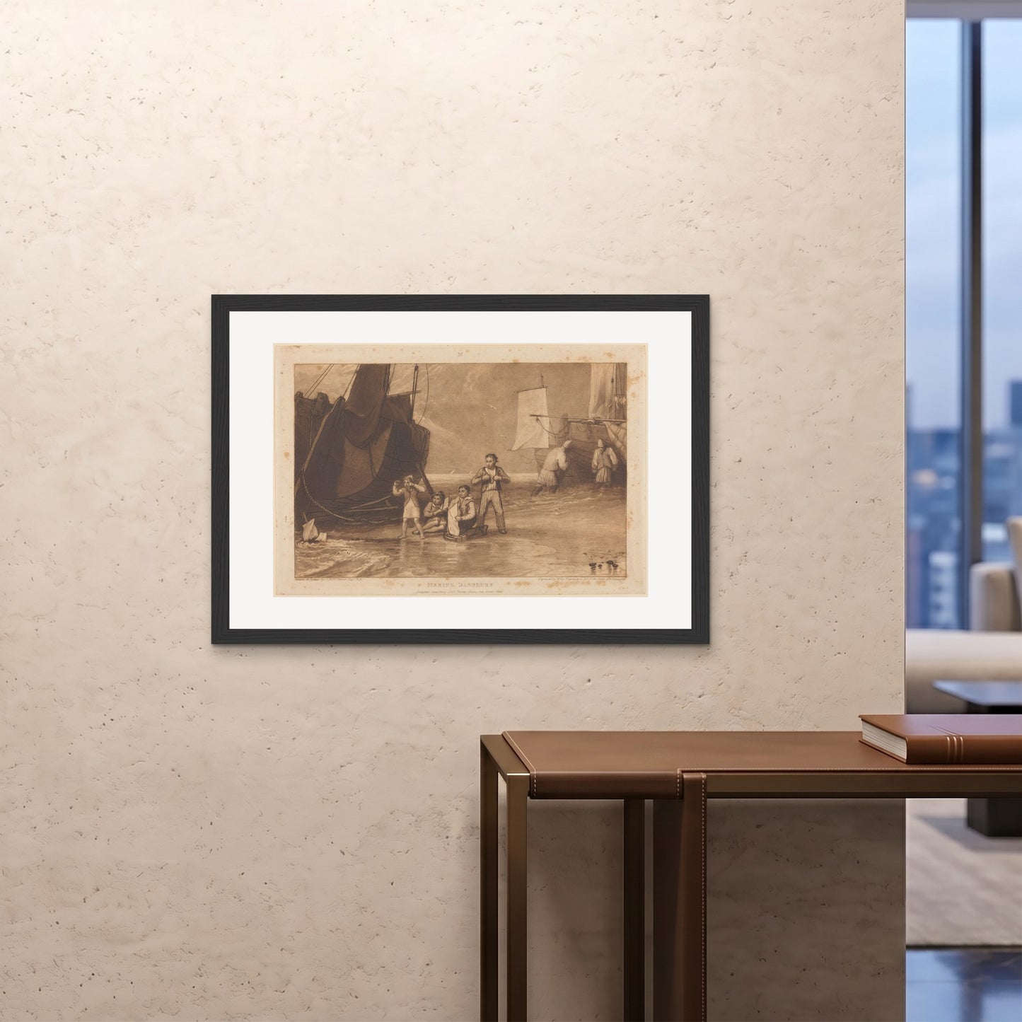 Orlonzo - FRAMED PRINT BLACK 10070cm4028 ROOM