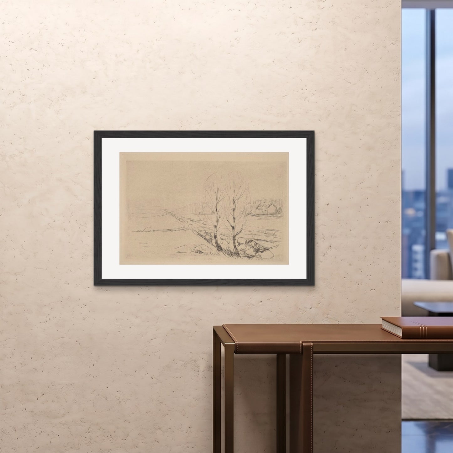 Orlonzo - FRAMED PRINT BLACK 10070cm4028 ROOM