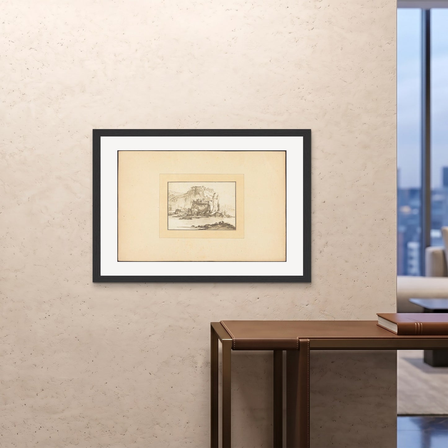Orlonzo - FRAMED PRINT BLACK 10070cm4028 ROOM