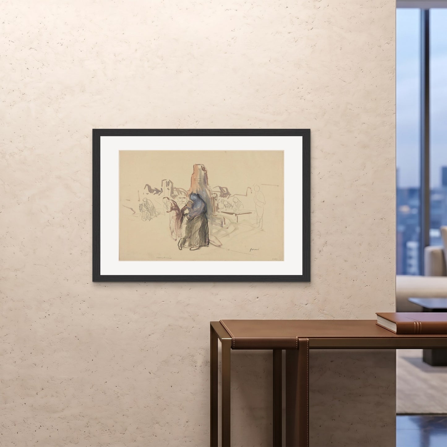 Orlonzo - FRAMED PRINT BLACK 10070cm4028 ROOM