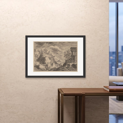 Orlonzo - FRAMED PRINT BLACK 10070cm4028 ROOM