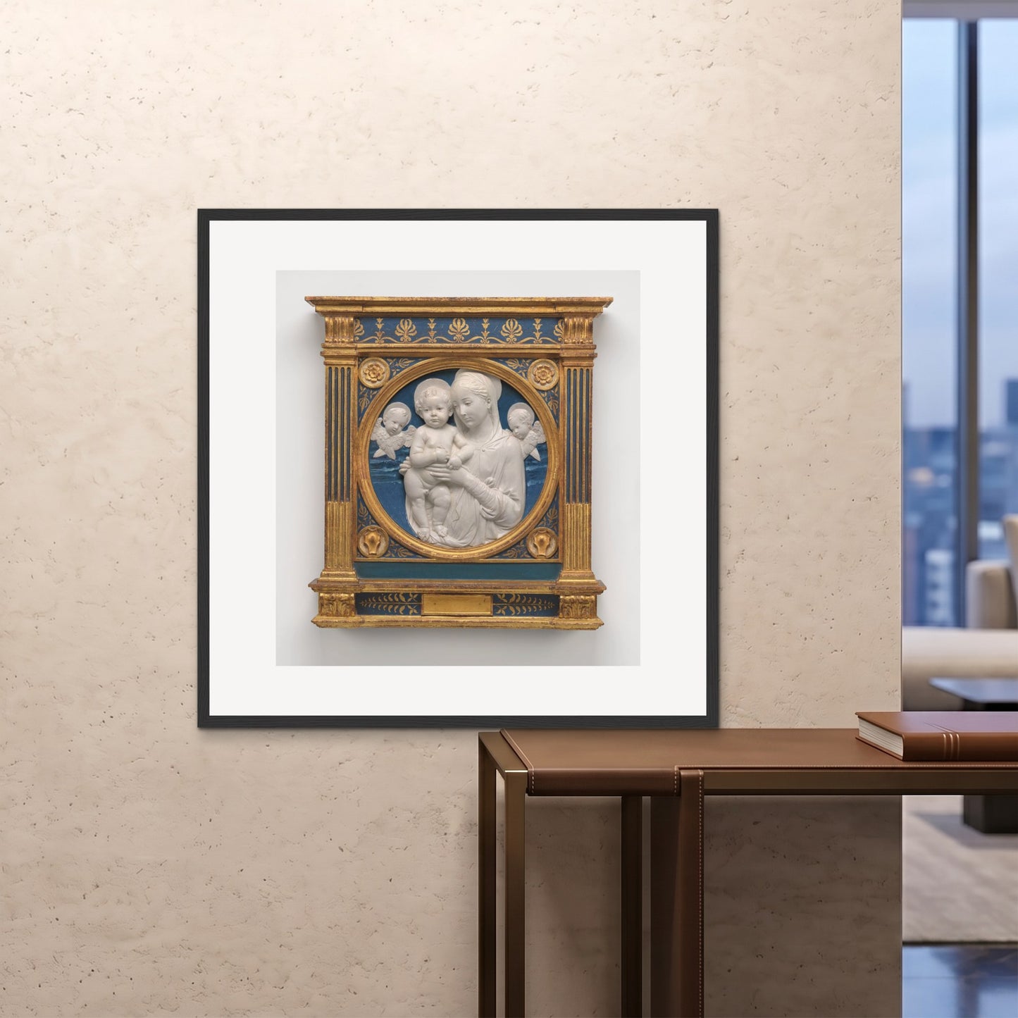 Orlonzo - FRAMED PRINT BLACK 100x100cm40x40 ROOM