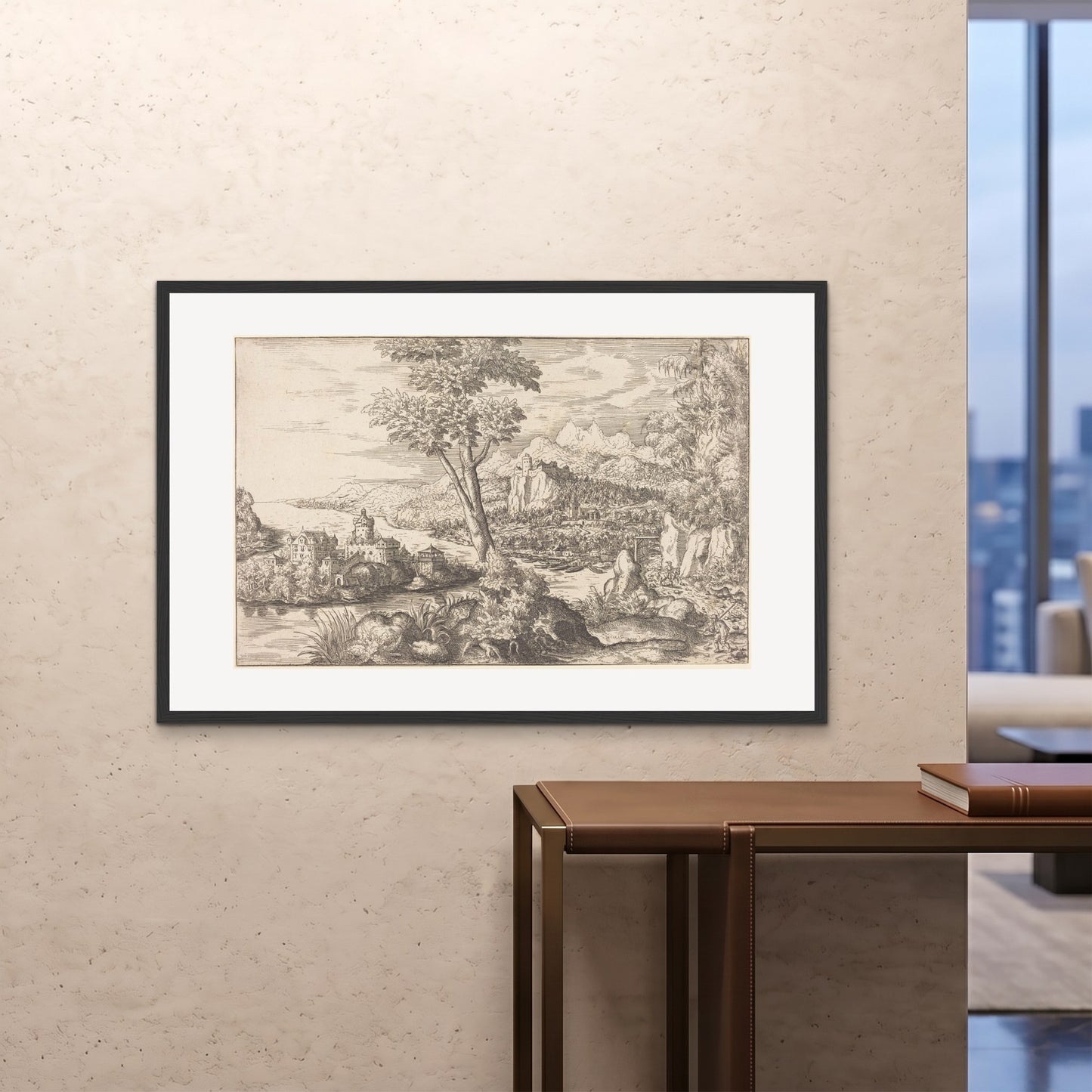 Orlonzo - FRAMED PRINT BLACK 12080cm4832 ROOM