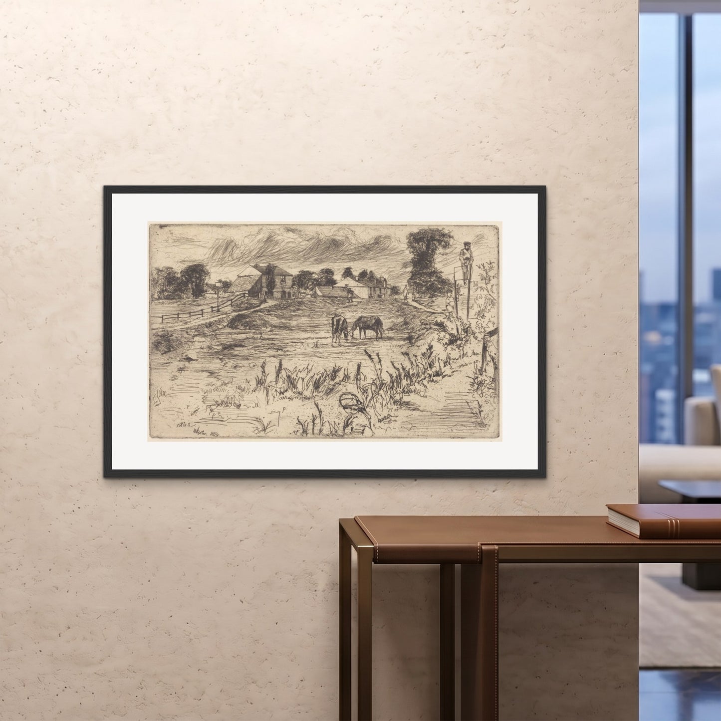 Orlonzo - FRAMED PRINT BLACK 12080cm4832 ROOM