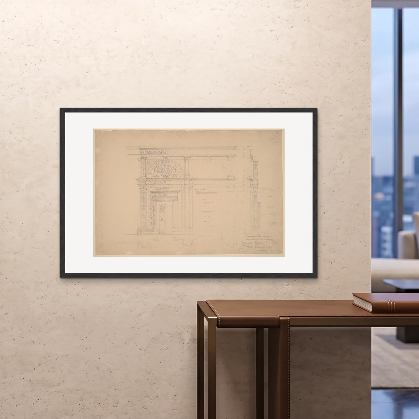 Orlonzo - FRAMED PRINT BLACK 12080cm4832 ROOM