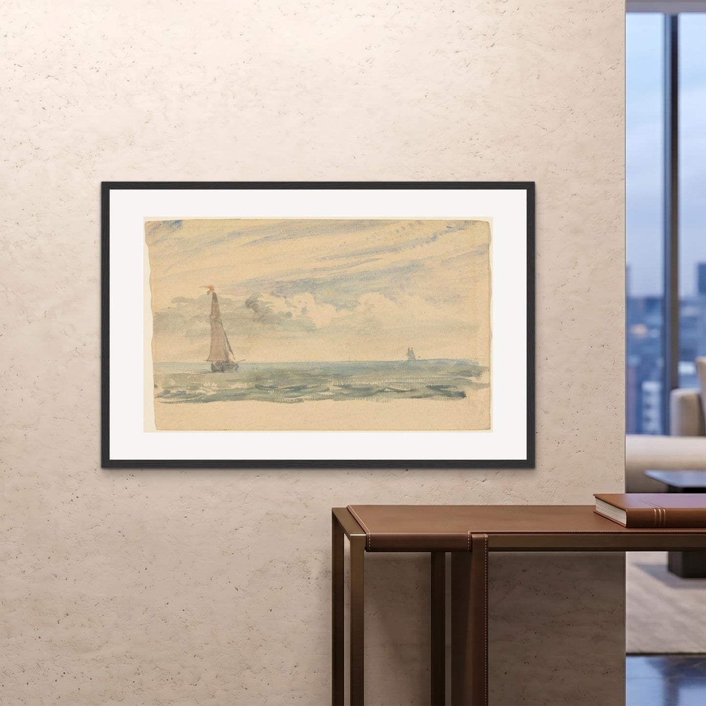 Orlonzo - FRAMED PRINT BLACK 12080cm4832 ROOM