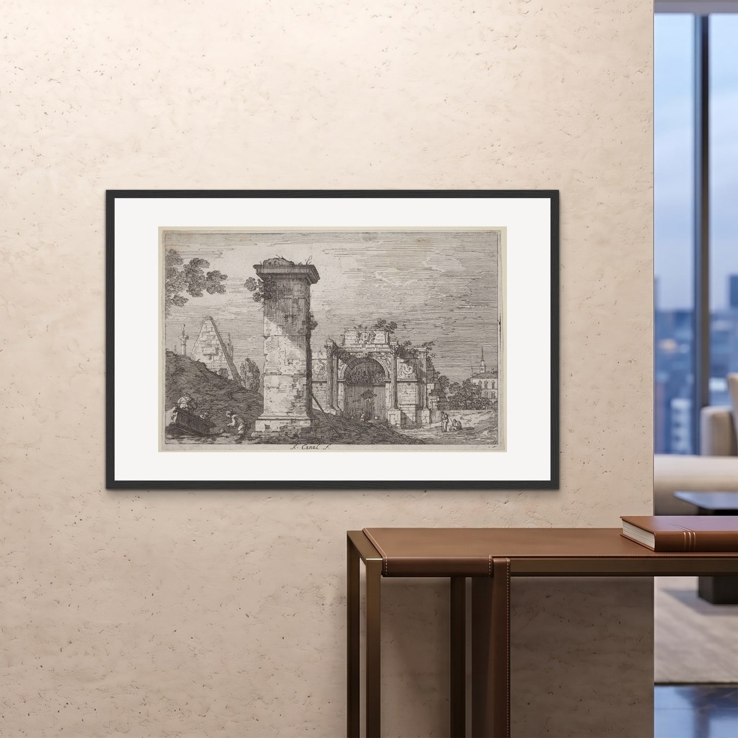 Orlonzo - FRAMED PRINT BLACK 12080cm4832 ROOM