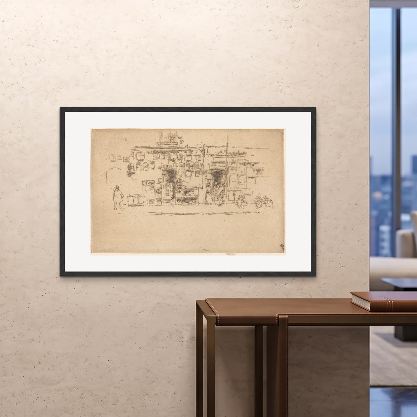 Orlonzo - FRAMED PRINT BLACK 12080cm4832 ROOM