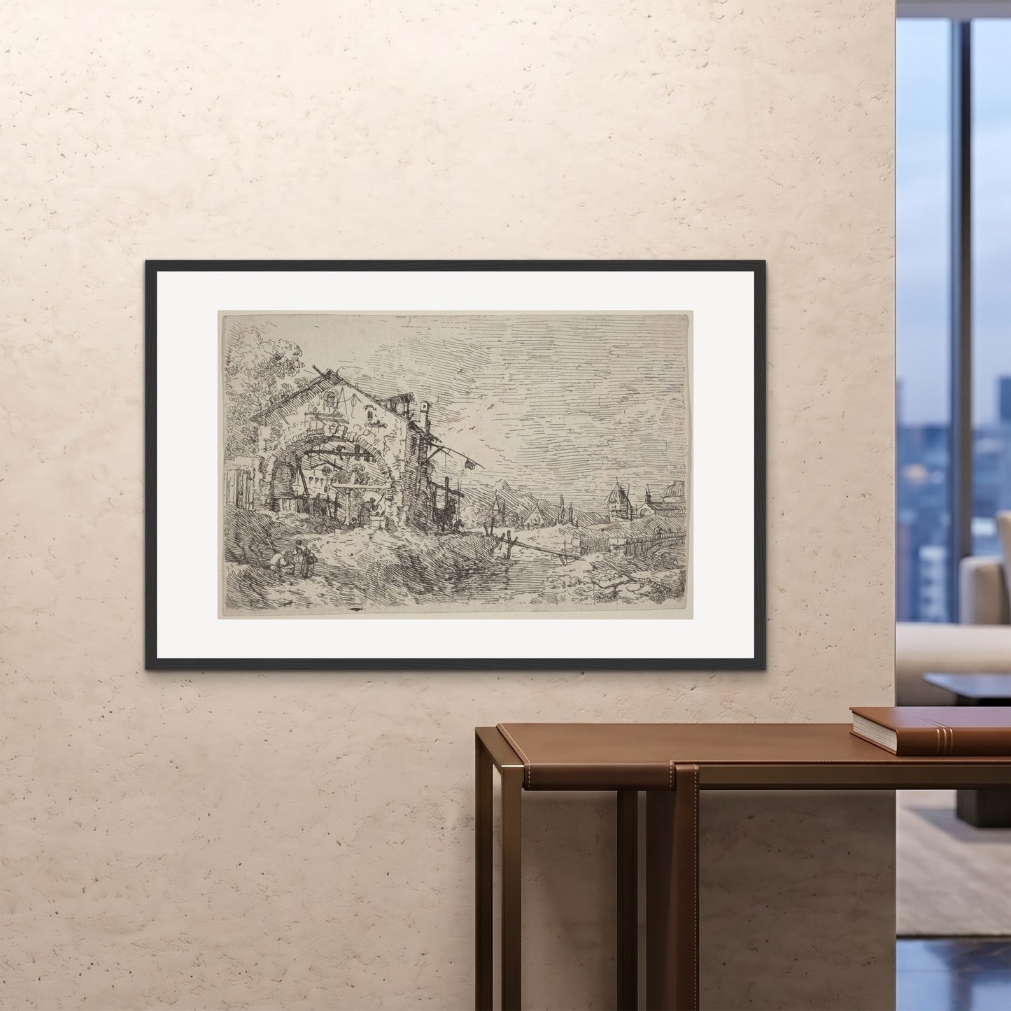 Orlonzo - FRAMED PRINT BLACK 12080cm4832 ROOM