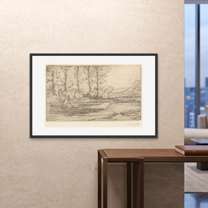 Orlonzo - FRAMED PRINT BLACK 12080cm4832 ROOM
