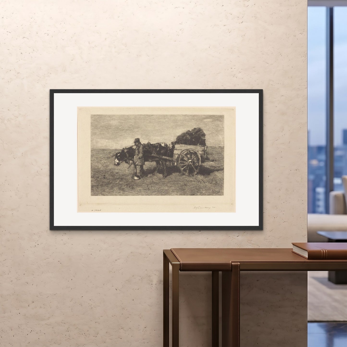 Orlonzo - FRAMED PRINT BLACK 12080cm4832 ROOM