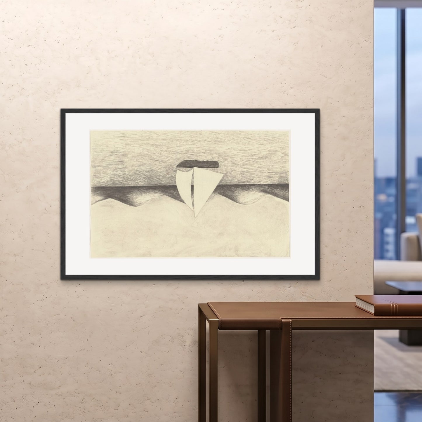 Orlonzo - FRAMED PRINT BLACK 12080cm4832 ROOM